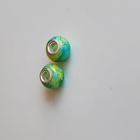 WATERCOLOR  Murano  Glass European Beads for Charm - Picture 4 of 6